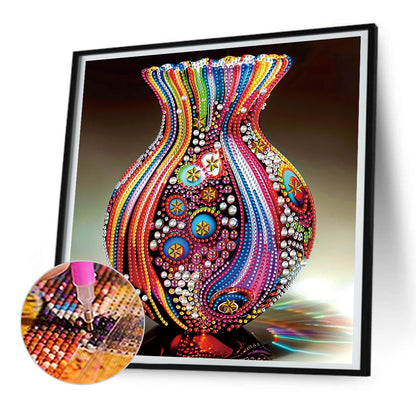 Diamond Painting - Partial Special Shaped - Art vase (30*30CM)