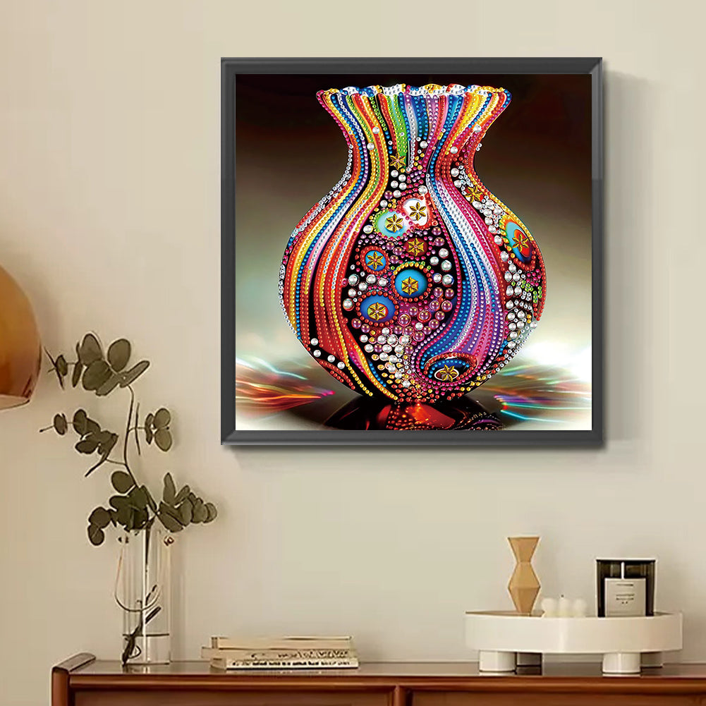 Diamond Painting - Partial Special Shaped - Art vase (30*30CM)