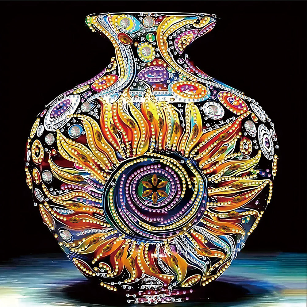 Diamond Painting - Partial Special Shaped - Art vase (30*30CM)