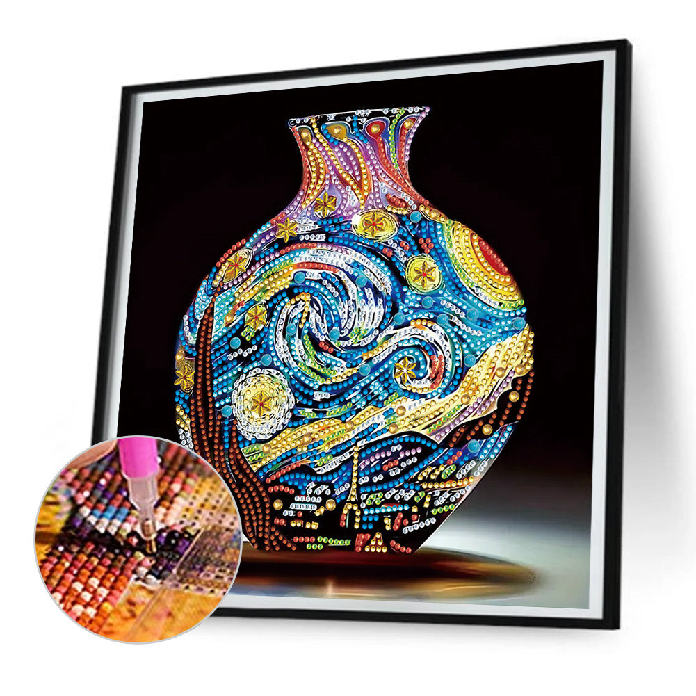 Diamond Painting - Partial Special Shaped - Art vase (30*30CM)
