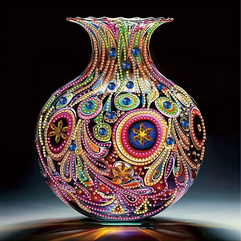 Diamond Painting - Partial Special Shaped - Art vase (30*30CM)