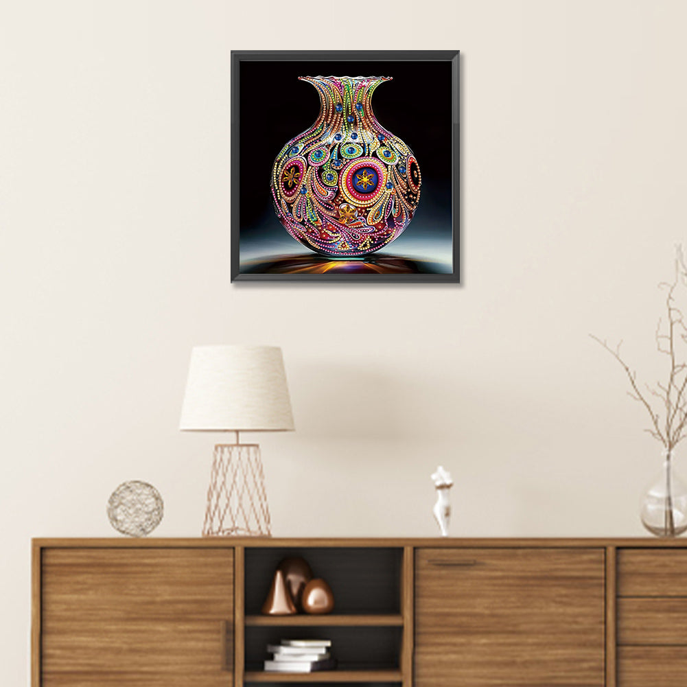 Diamond Painting - Partial Special Shaped - Art vase (30*30CM)