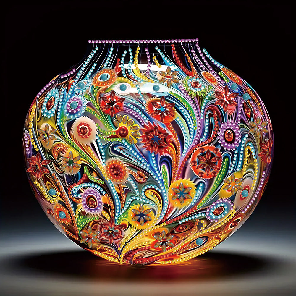 Diamond Painting - Partial Special Shaped - Art vase (30*30CM)