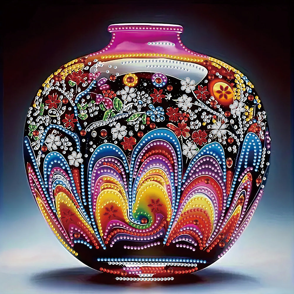 Diamond Painting - Partial Special Shaped - Art vase (30*30CM)