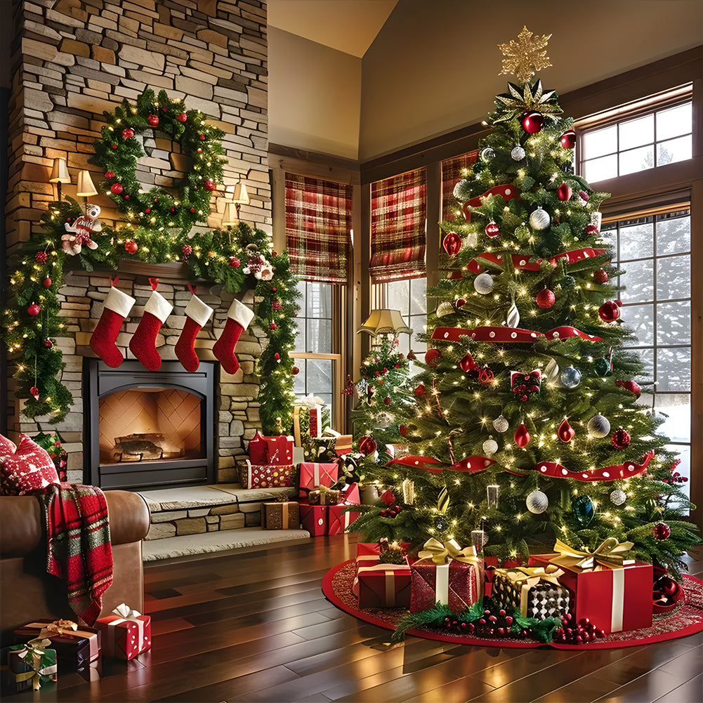 Diamond Painting - Full Round - Christmas atmosphere (40*40CM)