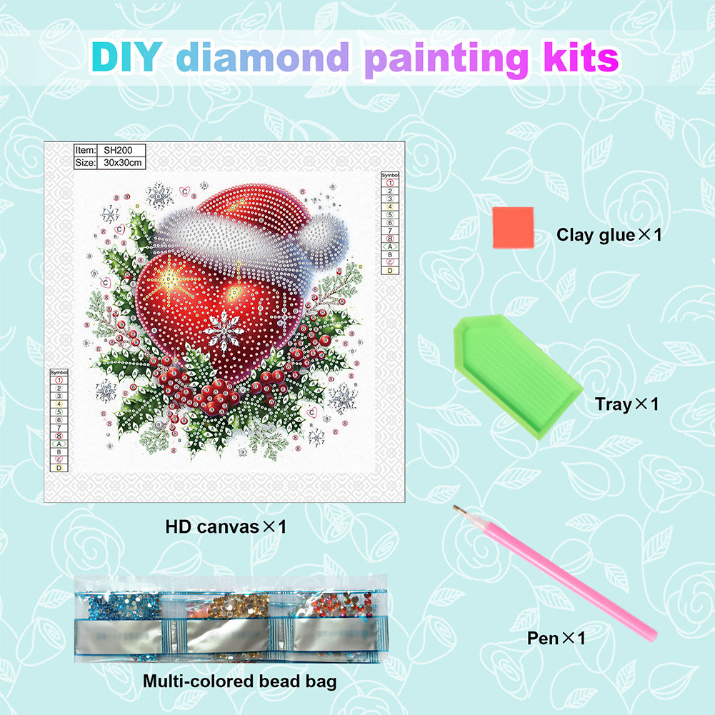 Diamond Painting - Partial Special Shaped - Christmas love (30*30CM)