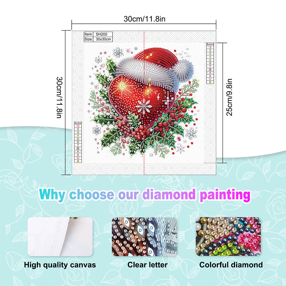 Diamond Painting - Partial Special Shaped - Christmas love (30*30CM)