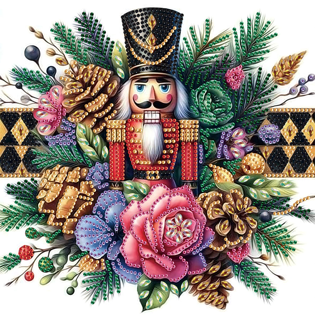Diamond Painting - Partial Special Shaped - Christmas nutcracker (30*30CM)