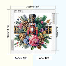 Load image into Gallery viewer, Diamond Painting - Partial Special Shaped - Christmas nutcracker (30*30CM)
