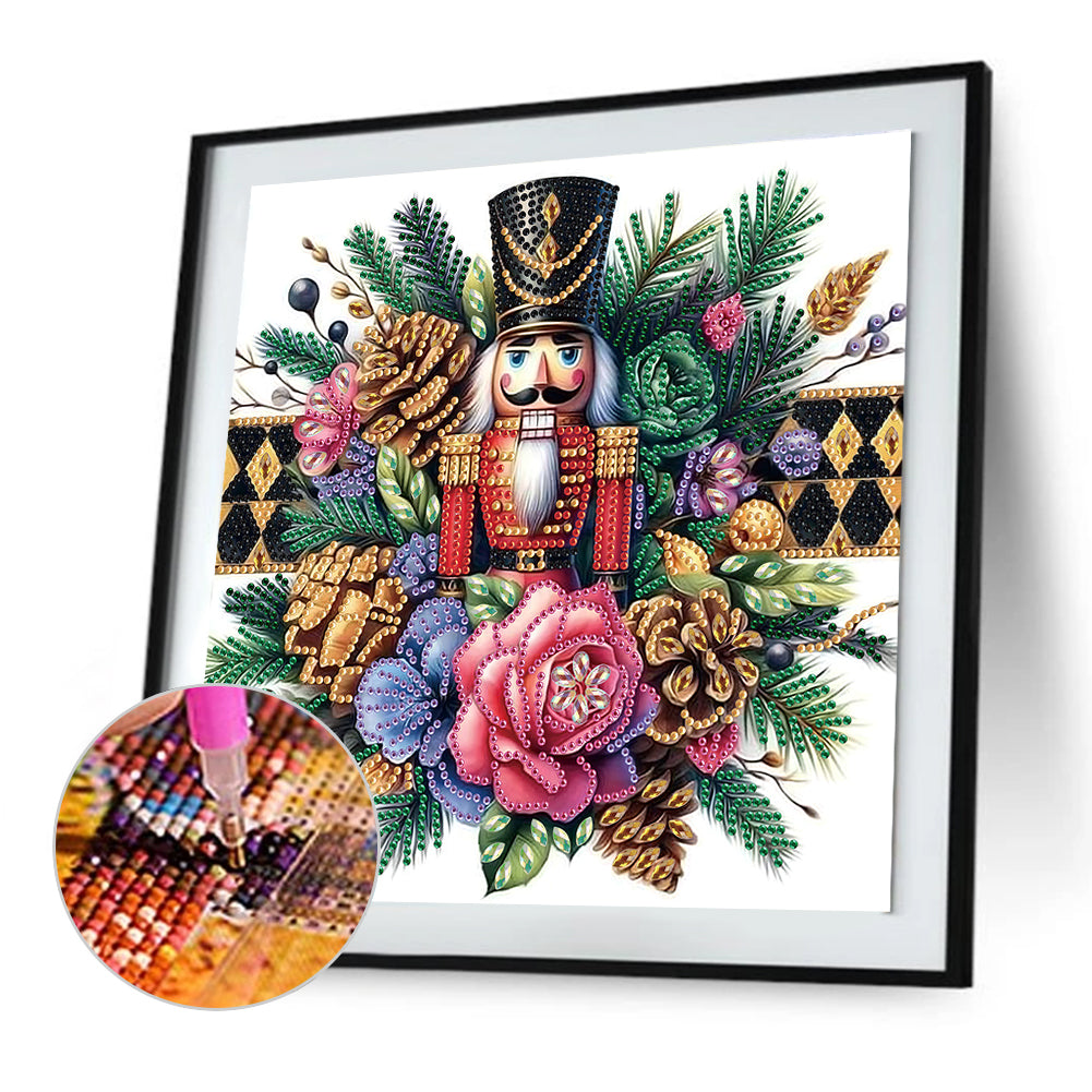 Diamond Painting - Partial Special Shaped - Christmas nutcracker (30*30CM)