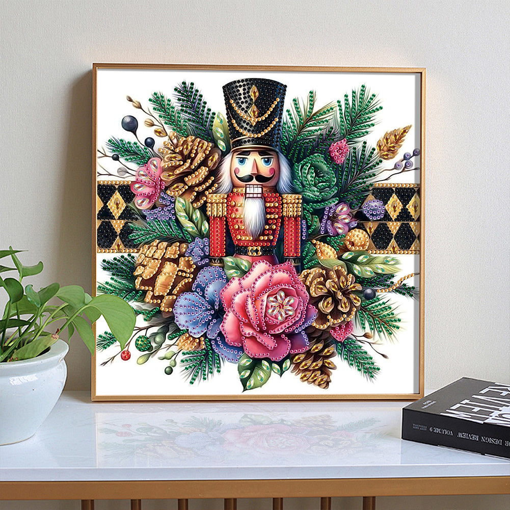 Diamond Painting - Partial Special Shaped - Christmas nutcracker (30*30CM)