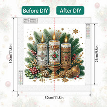 Load image into Gallery viewer, Diamond Painting - Partial Special Shaped - Christmas atmosphere candles (30*30CM)
