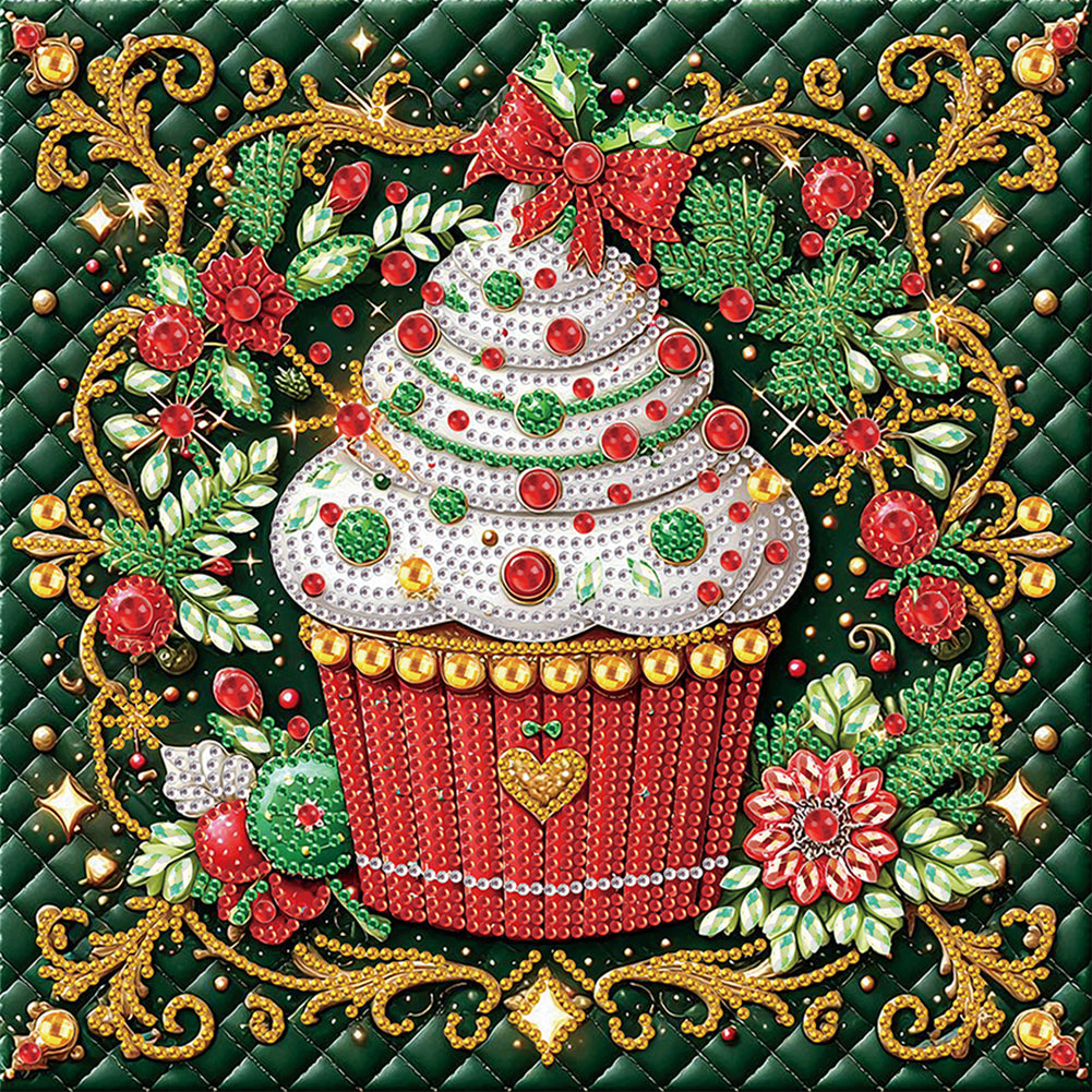 Diamond Painting - Partial Special Shaped - Christmas dessert (30*30CM)