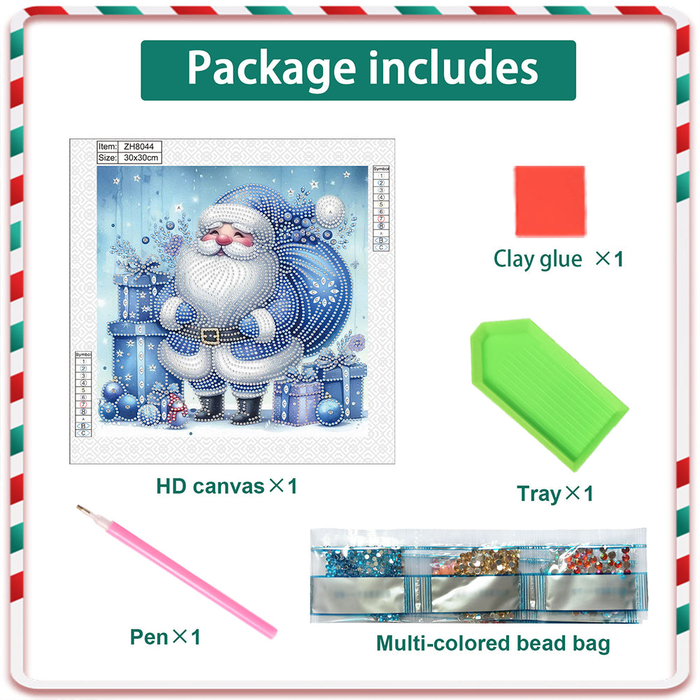 Diamond Painting - Partial Special Shaped - Santa Claus (30*30CM)