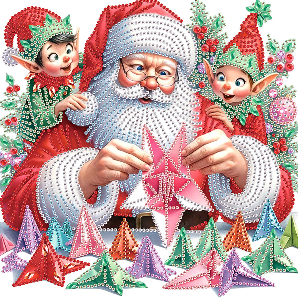 Diamond Painting - Partial Special Shaped - Santa Claus (30*30CM)