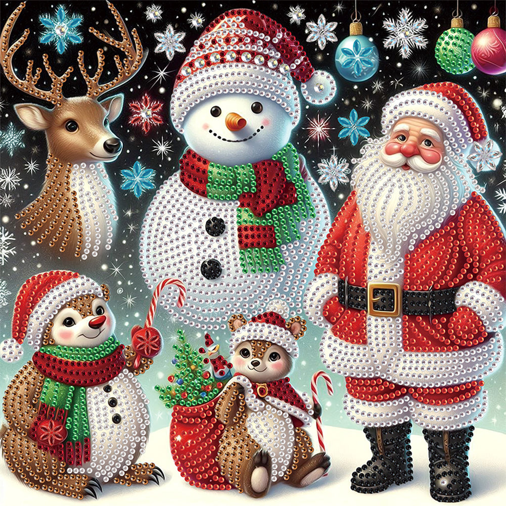 Diamond Painting - Partial Special Shaped - Santa Claus (30*30CM)