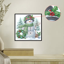 Load image into Gallery viewer, Diamond Painting - Partial Special Shaped - Winter snowman (30*30CM)
