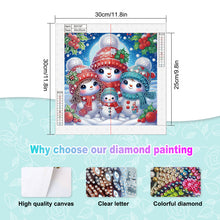 Load image into Gallery viewer, Diamond Painting - Partial Special Shaped - Winter snowman (30*30CM)
