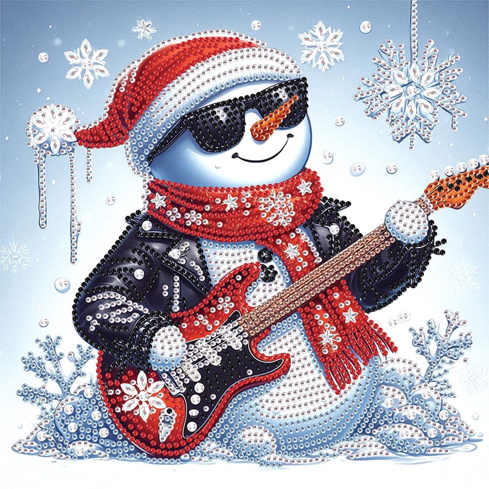Diamond Painting - Partial Special Shaped - Winter snowman (30*30CM)