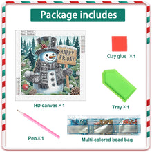 Load image into Gallery viewer, Diamond Painting - Partial Special Shaped - Winter snowman (30*30CM)
