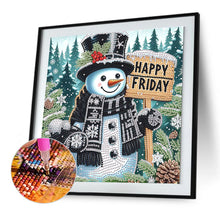 Load image into Gallery viewer, Diamond Painting - Partial Special Shaped - Winter snowman (30*30CM)
