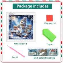 Load image into Gallery viewer, Diamond Painting - Partial Special Shaped - Winter snowman (30*30CM)
