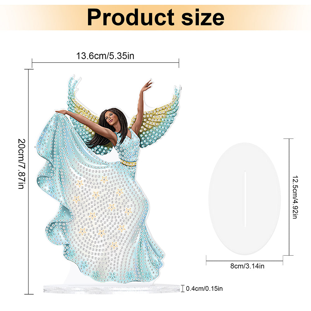 Angel Desktop Diamond Art Kits Rhinestones Desktop Ornaments Bedroom Table Decor