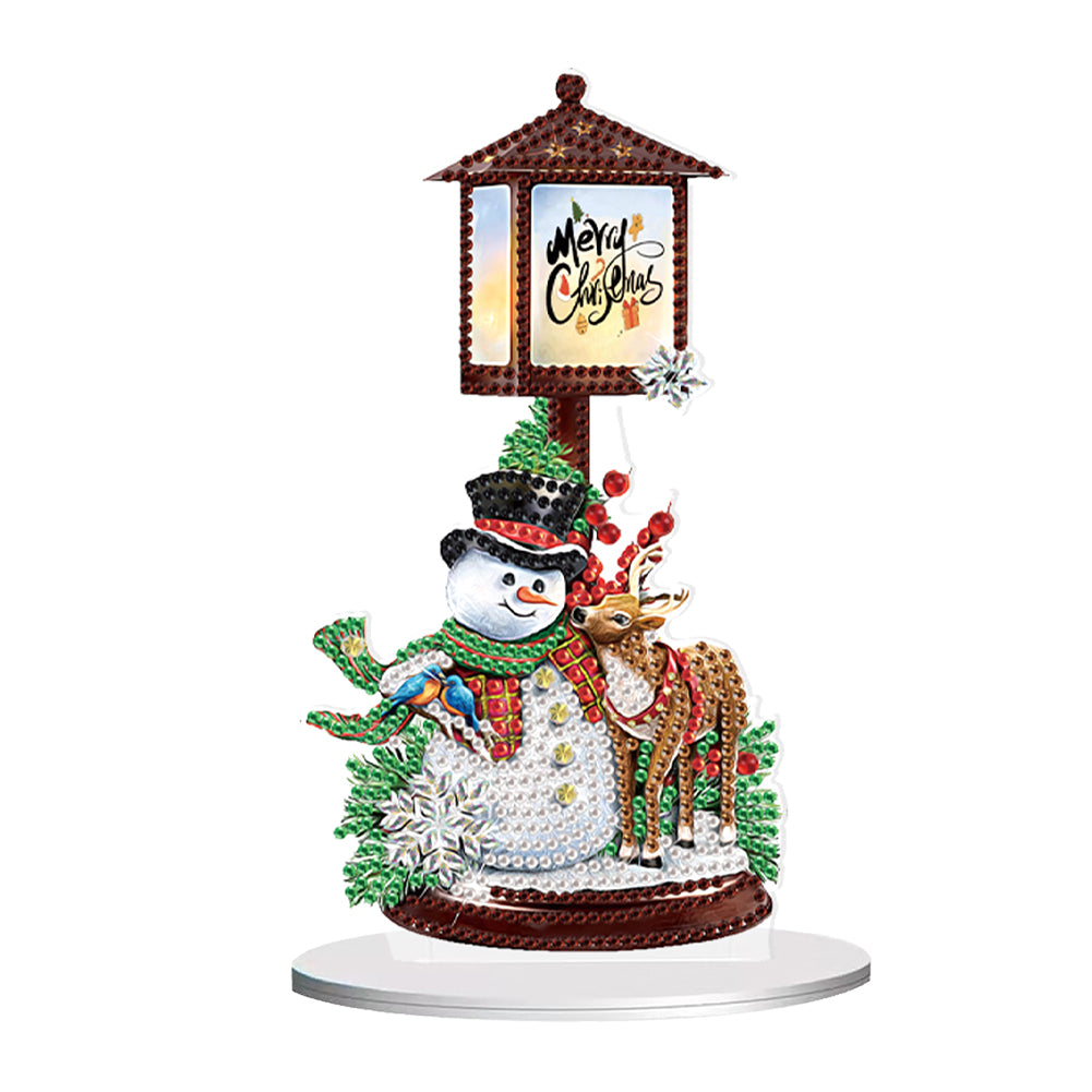 Christmas Snowman Table Top Diamond Painting Ornament Kits for Home Office Decor