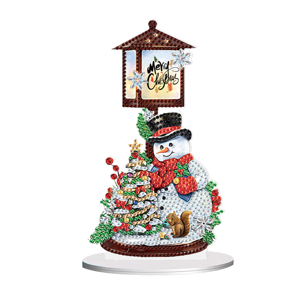 Christmas Snowman Table Top Diamond Painting Ornament Kits for Home Office Decor
