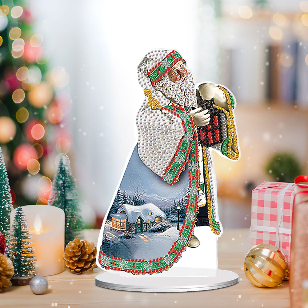 Christmas Snowman Table Top Diamond Painting Ornament Kits for Home Office Decor