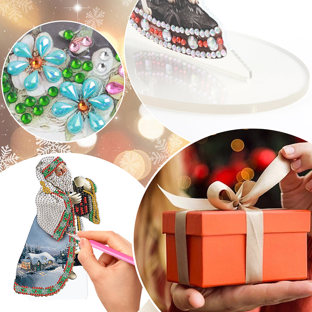 Christmas Snowman Table Top Diamond Painting Ornament Kits for Home Office Decor