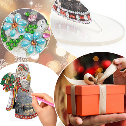 Christmas Snowman Table Top Diamond Painting Ornament Kits for Home Office Decor