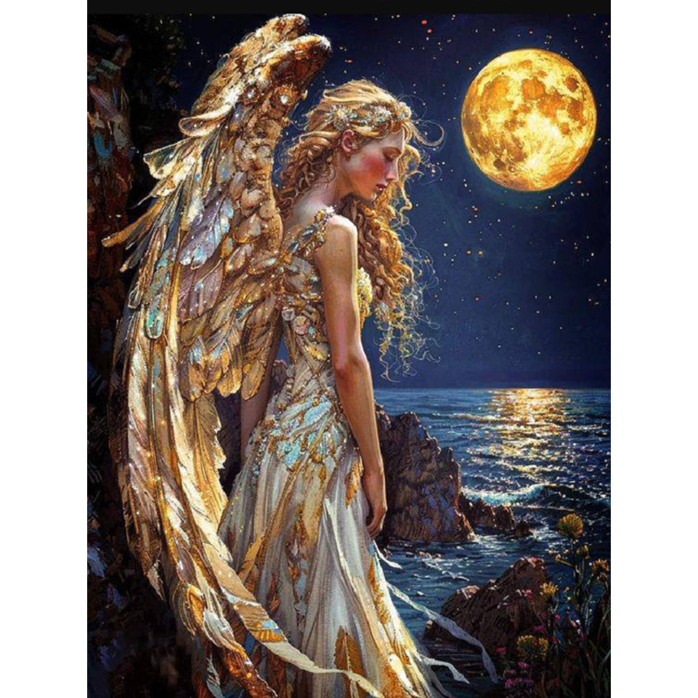 Diamond Painting - Full Round - Winged angel (30*40CM)