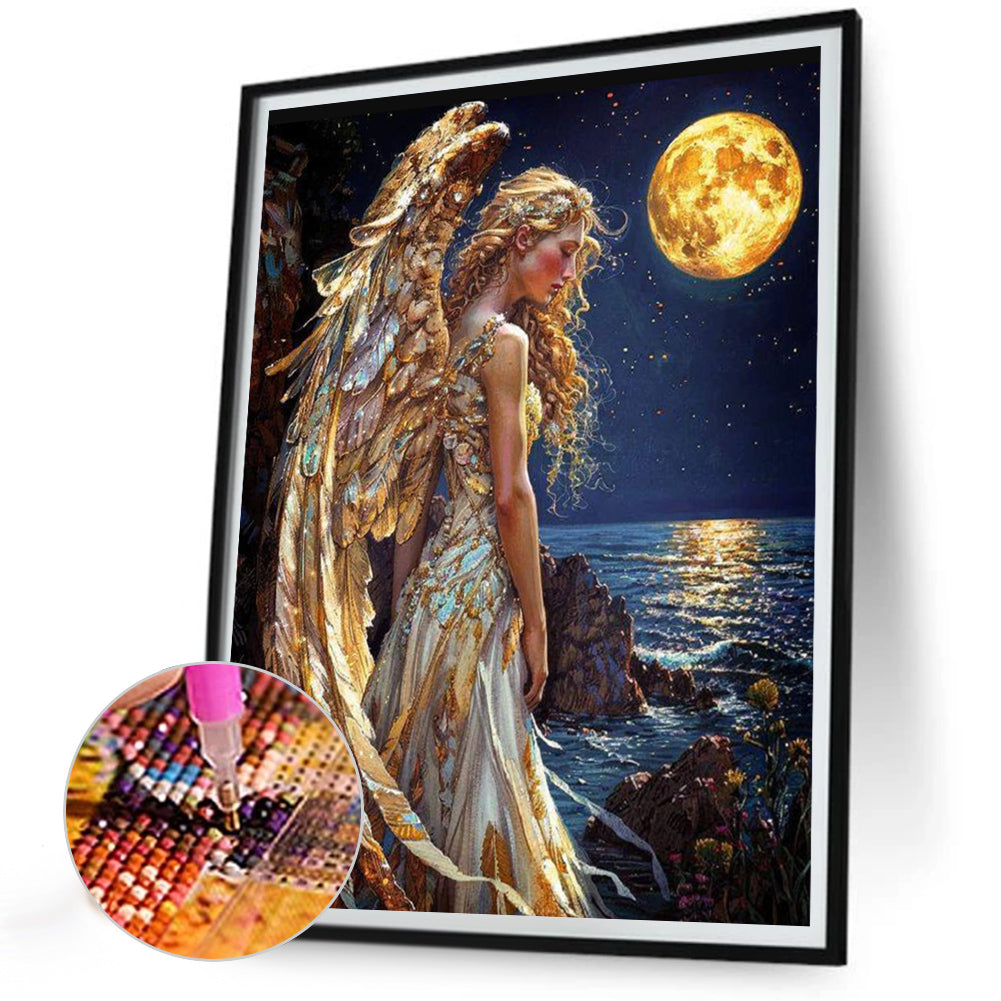 Diamond Painting - Full Round - Winged angel (30*40CM)
