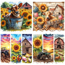 Load image into Gallery viewer, 4pcs Round Diamond Painting Set - Farm scenery series (40*40CM)
