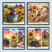 Load image into Gallery viewer, 4pcs Round Diamond Painting Set - Farm scenery series (40*40CM)
