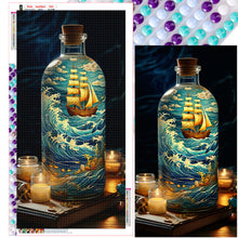 Load image into Gallery viewer, Diamond Painting - Full Round - Fantasy glass bottle castle sailboat scenery (40*75CM)
