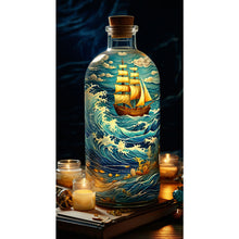 Load image into Gallery viewer, Diamond Painting - Full Round - Fantasy glass bottle castle sailboat scenery (40*75CM)
