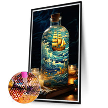 Load image into Gallery viewer, Diamond Painting - Full Round - Fantasy glass bottle castle sailboat scenery (40*75CM)
