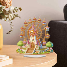 Load image into Gallery viewer, Acrylic Special Shaped Castle Ferris Wheel Desktop Diamond Painting Ornament Kit
