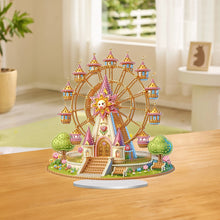 Load image into Gallery viewer, Acrylic Special Shaped Castle Ferris Wheel Desktop Diamond Painting Ornament Kit
