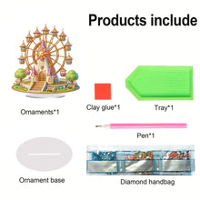 Load image into Gallery viewer, Acrylic Special Shaped Castle Ferris Wheel Desktop Diamond Painting Ornament Kit
