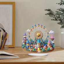 Load image into Gallery viewer, Acrylic Special Shaped Castle Ferris Wheel Desktop Diamond Painting Ornament Kit

