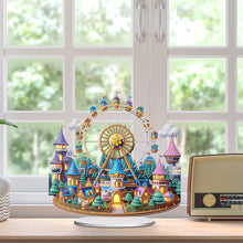 Load image into Gallery viewer, Acrylic Special Shaped Castle Ferris Wheel Desktop Diamond Painting Ornament Kit
