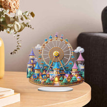 Load image into Gallery viewer, Acrylic Special Shaped Castle Ferris Wheel Desktop Diamond Painting Ornament Kit
