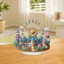 Load image into Gallery viewer, Acrylic Special Shaped Castle Ferris Wheel Desktop Diamond Painting Ornament Kit
