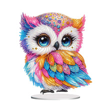 Load image into Gallery viewer, Acrylic Special Shaped Cute Owl Table Top 5D DIY Diamond Painting Ornament Kits
