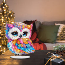 Load image into Gallery viewer, Acrylic Special Shaped Cute Owl Table Top 5D DIY Diamond Painting Ornament Kits
