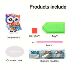 Load image into Gallery viewer, Acrylic Special Shaped Cute Owl Table Top 5D DIY Diamond Painting Ornament Kits
