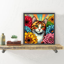 Load image into Gallery viewer, Diamond Painting - Full Round - Orange and white cat (40*40CM)
